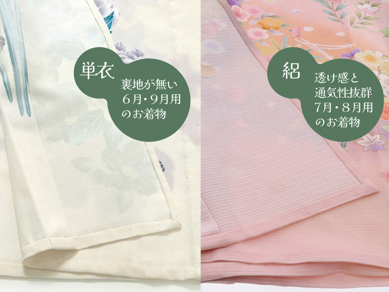 単衣絽の違い